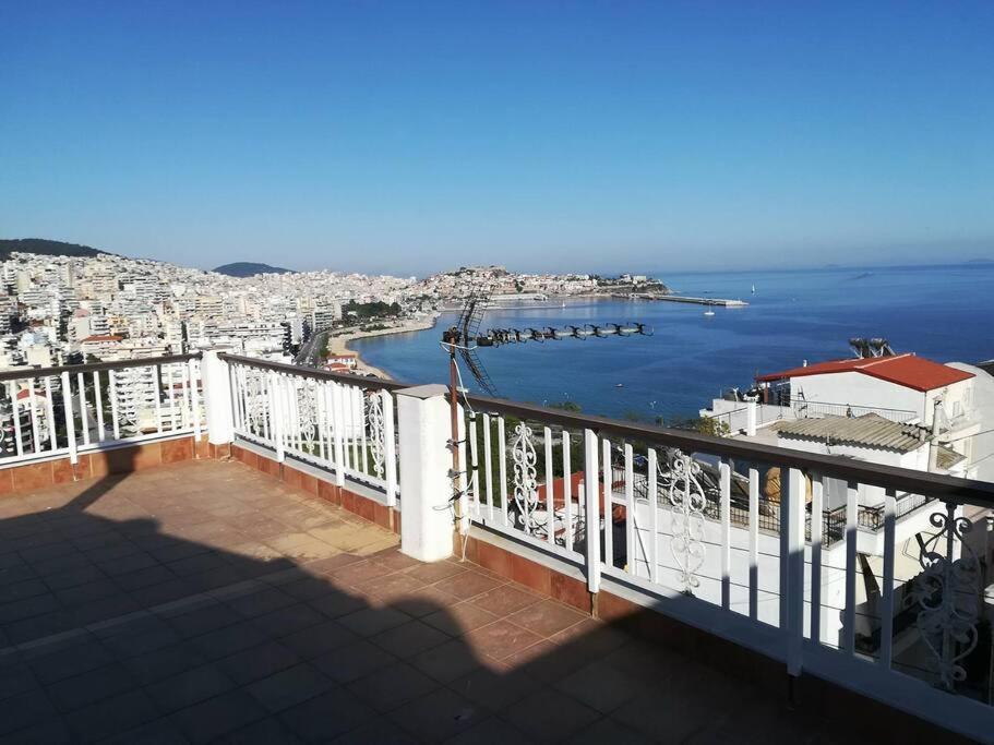 卡瓦拉Finas Penthouse,Private Terrace,Great View,Mins From Sea公寓 外观 照片