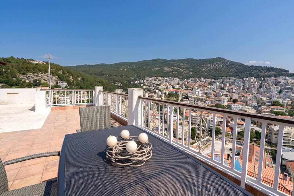 卡瓦拉Finas Penthouse,Private Terrace,Great View,Mins From Sea公寓 外观 照片