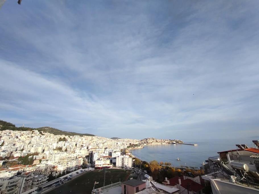 卡瓦拉Finas Penthouse,Private Terrace,Great View,Mins From Sea公寓 外观 照片