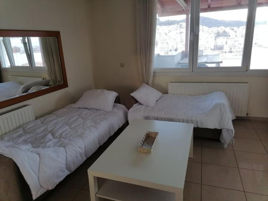 卡瓦拉Finas Penthouse,Private Terrace,Great View,Mins From Sea公寓 外观 照片