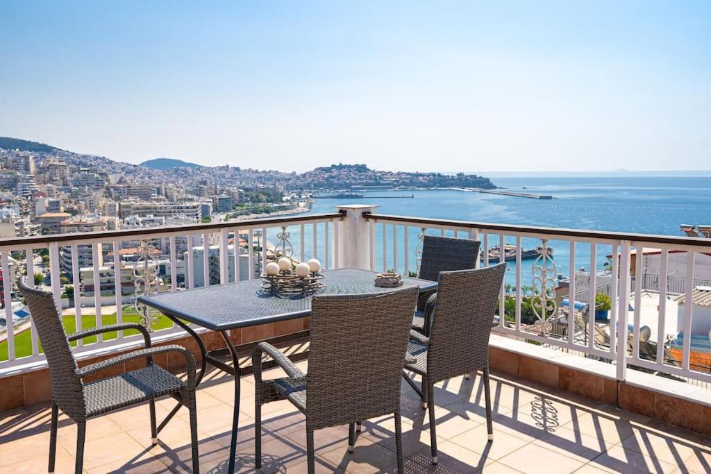 卡瓦拉Finas Penthouse,Private Terrace,Great View,Mins From Sea公寓 外观 照片