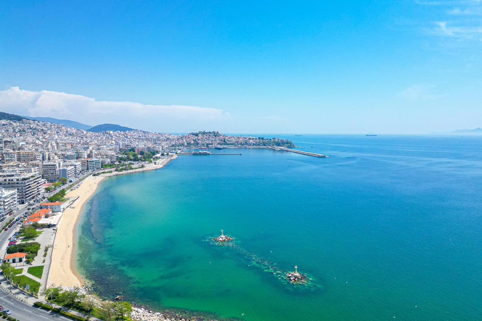 卡瓦拉Finas Penthouse,Private Terrace,Great View,Mins From Sea公寓 外观 照片
