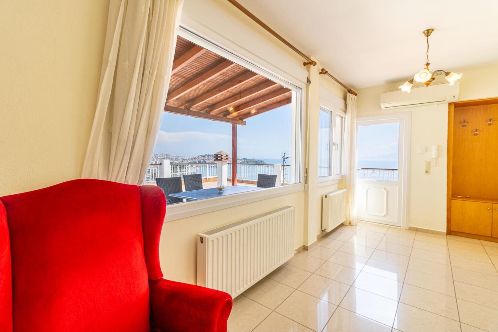 卡瓦拉Finas Penthouse,Private Terrace,Great View,Mins From Sea公寓 外观 照片