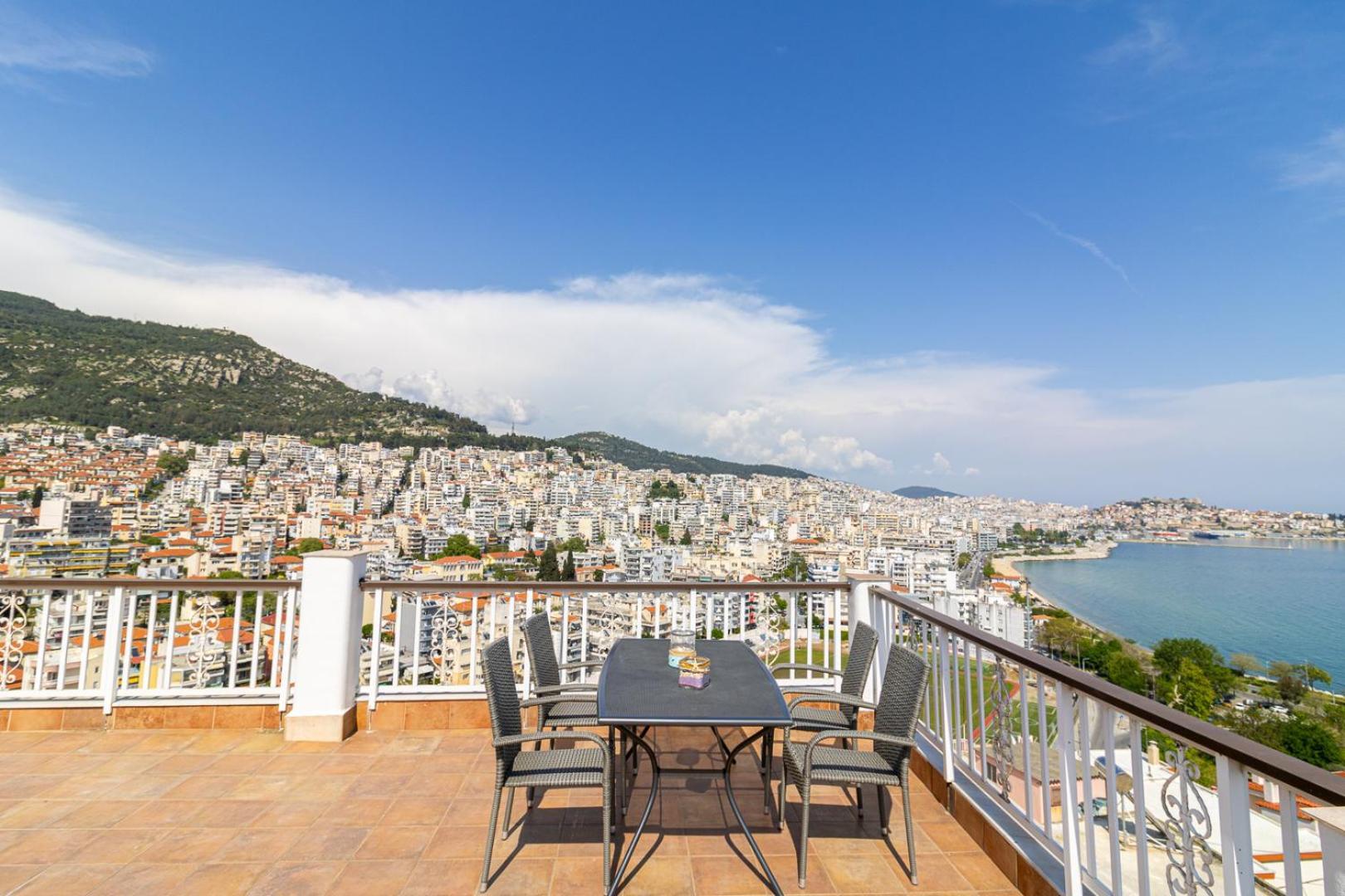 卡瓦拉Finas Penthouse,Private Terrace,Great View,Mins From Sea公寓 外观 照片
