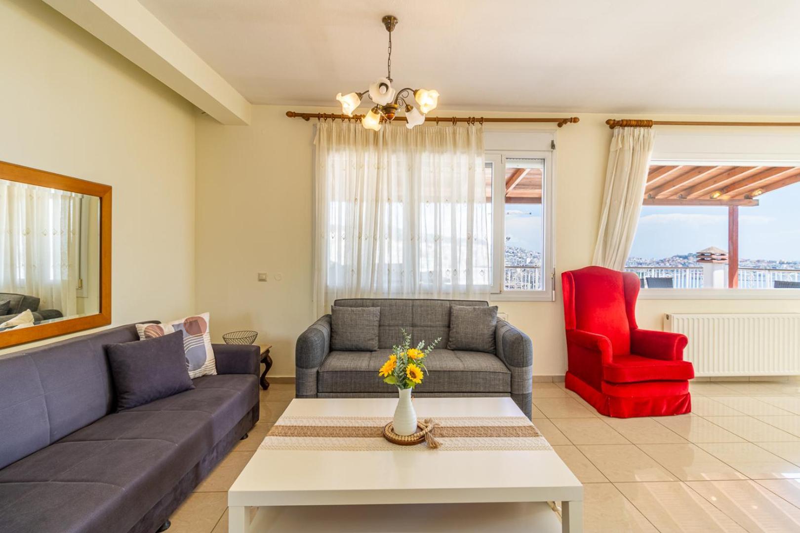 卡瓦拉Finas Penthouse,Private Terrace,Great View,Mins From Sea公寓 外观 照片
