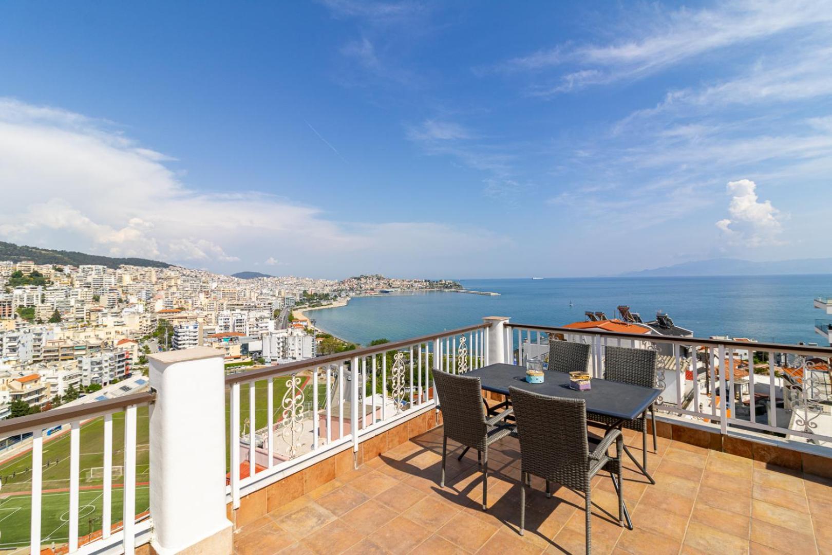 卡瓦拉Finas Penthouse,Private Terrace,Great View,Mins From Sea公寓 外观 照片
